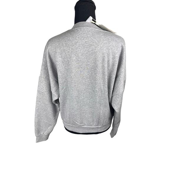 adidas Women's Essentials Feel Cozy Logo Fleece Sweatshirt NWT GREY SIZE M - Picture 5 of 10